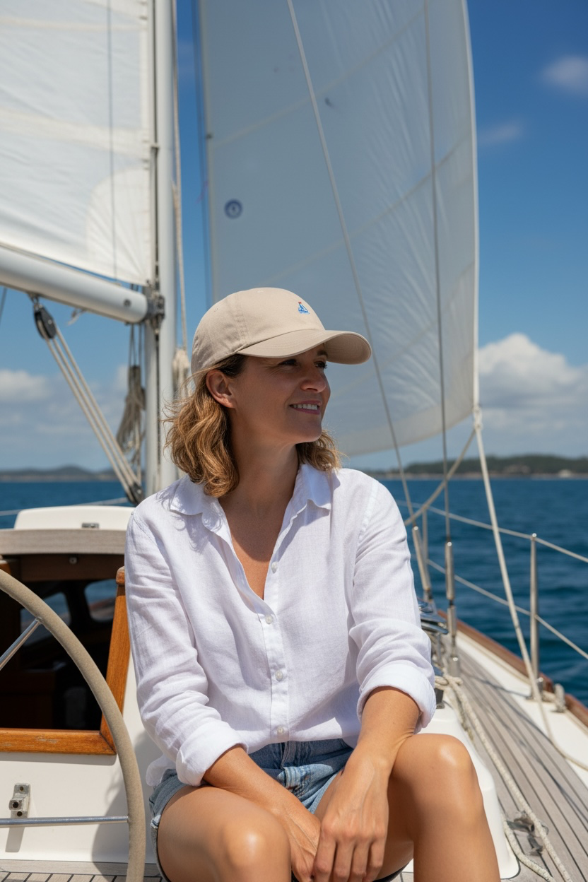 Sailboat Icon Dad Hat - Stone