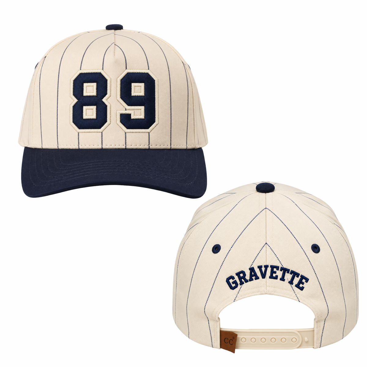 Custom Pinstripe Hat - Navy