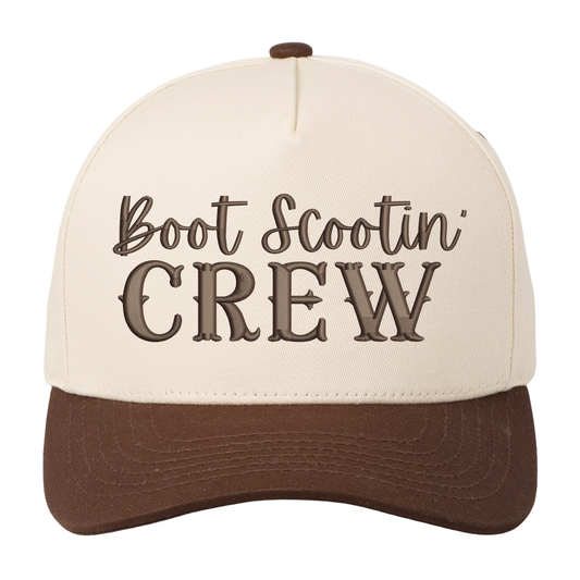 Boot Scootin’ Crew Hat - Natural/Brown