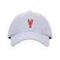 Lobster Icon Stripe Dad Hat - Blue Stripe