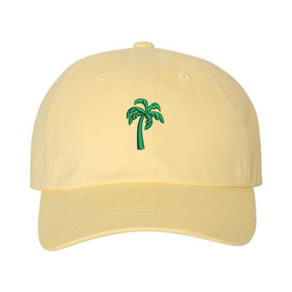 Palm Tree Icon Dad Hat - Butter Yellow