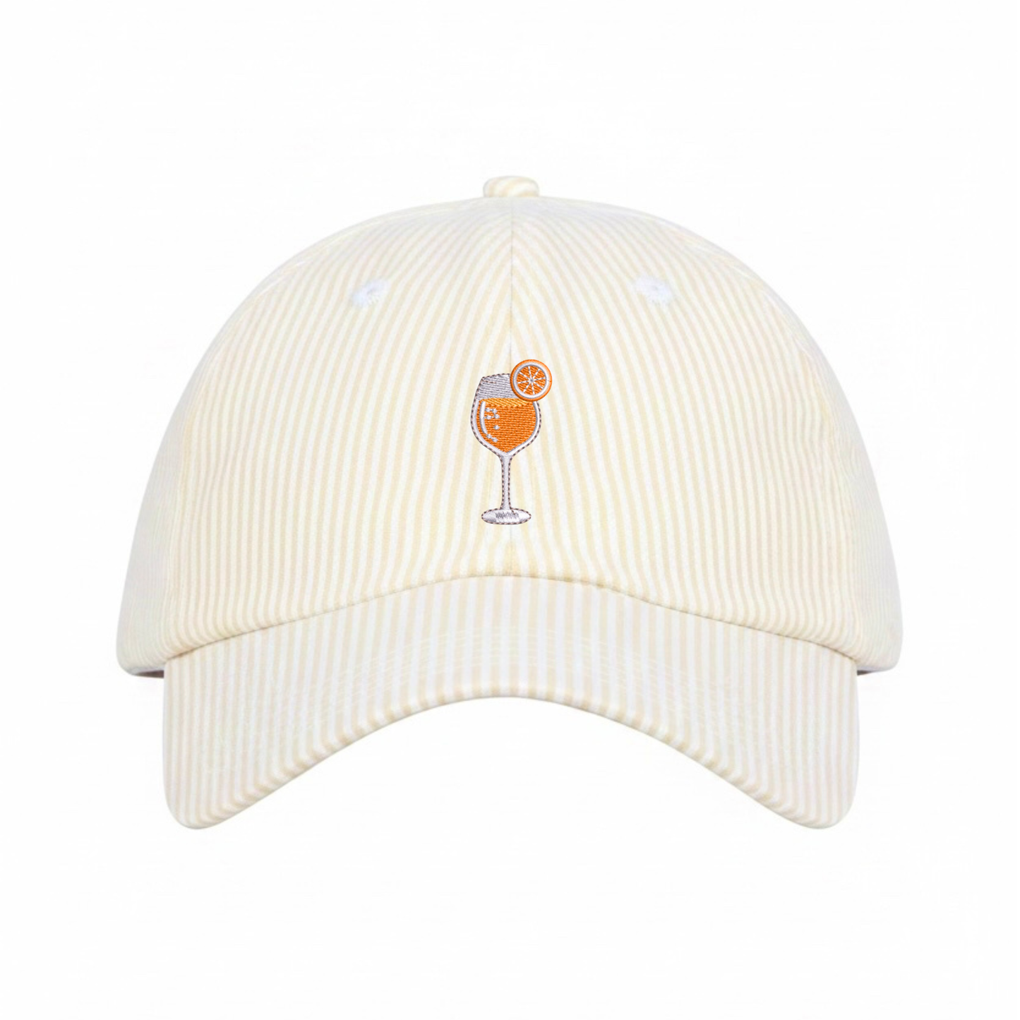 Aperol Spritz Icon Stripe Dad Hat - Yellow Stripe