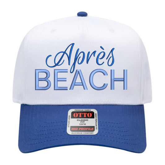 Apres Beach Hat - White/Royal
