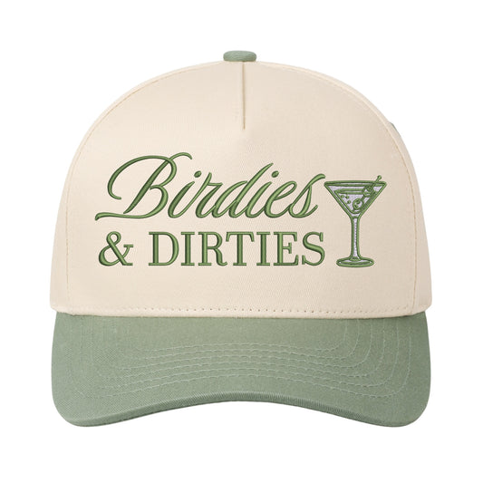 Birdies & Dirties Hat - Natural/Sage Green