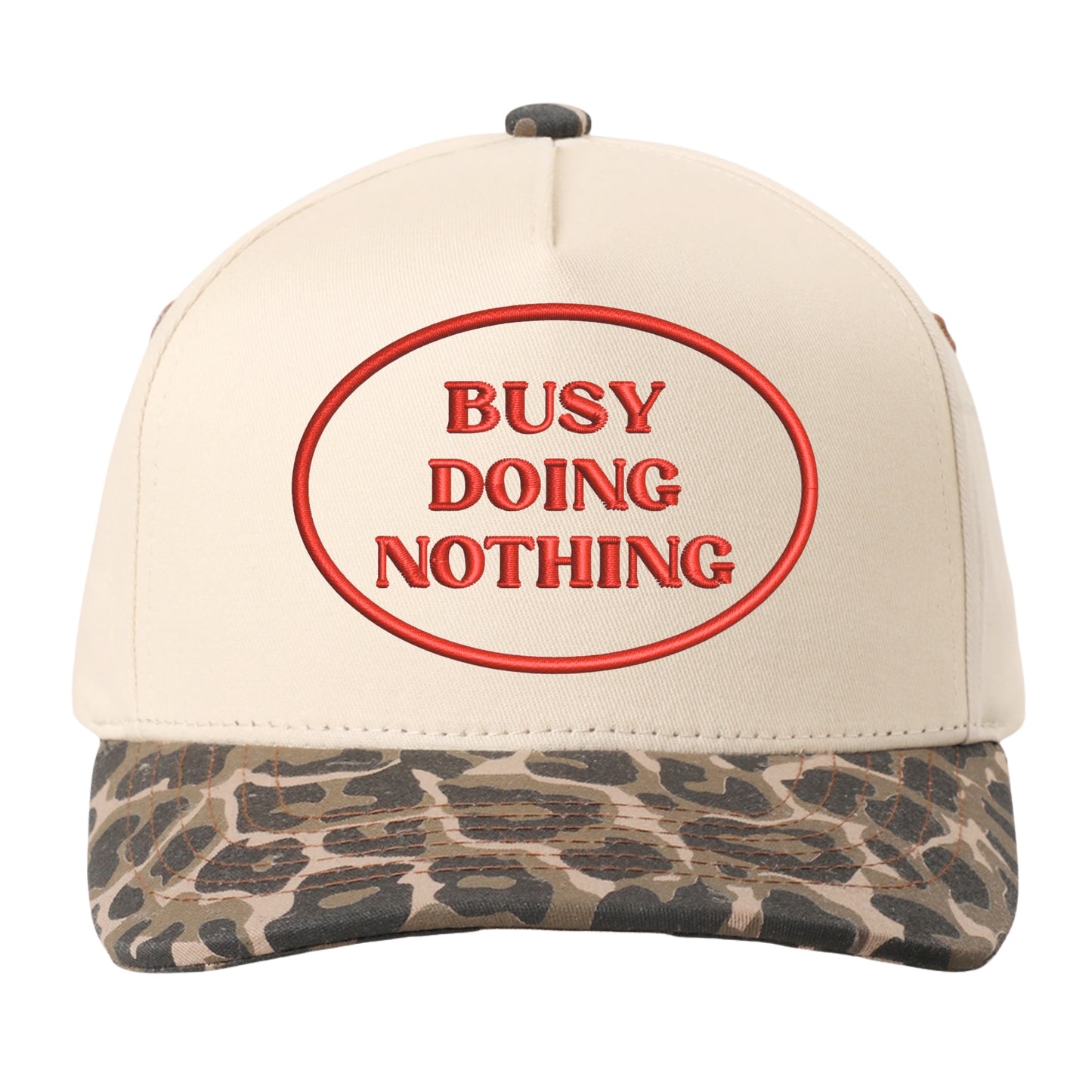 Busy Doing Nothing Hat - Natural/Leopard