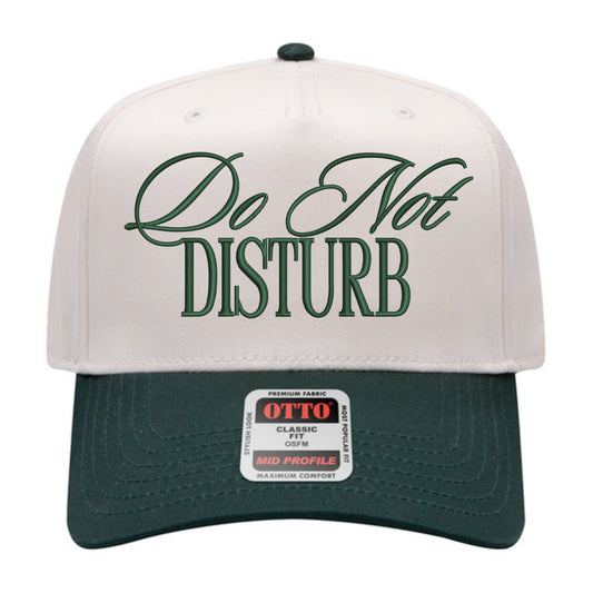 Do Not Disturb Hat - Natural/Dark Green