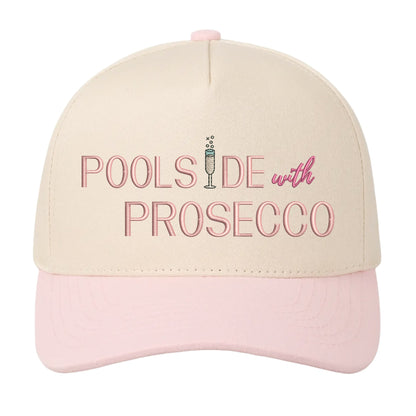 Poolside with Prosecco Hat - Natural/Baby Pink