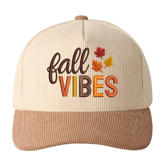 Fall Vibes Corduroy Hat - Natural/Beige