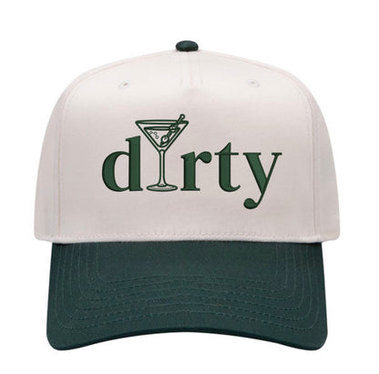 Dirty Martini Hat - Natural/ Dark Green