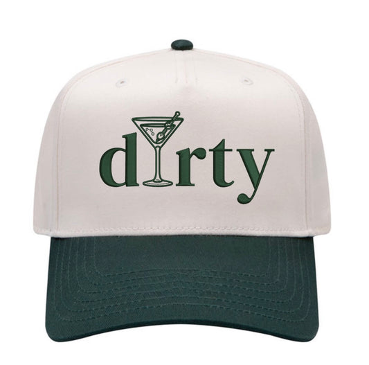 Dirty Martini Hat - Natural/ Dark Green
