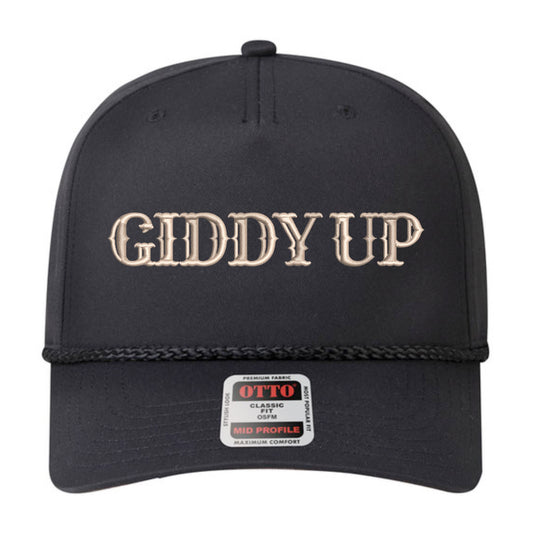 GIDDY UP Rope Hat - Black