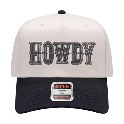HOWDY Hat - Natural/Black