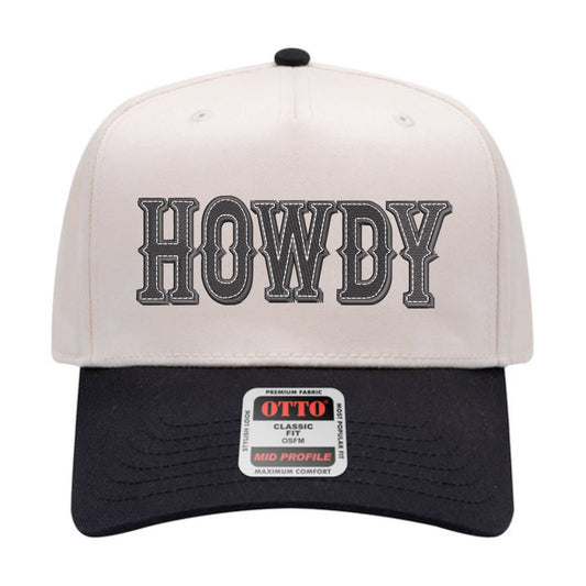HOWDY Hat - Natural/Black