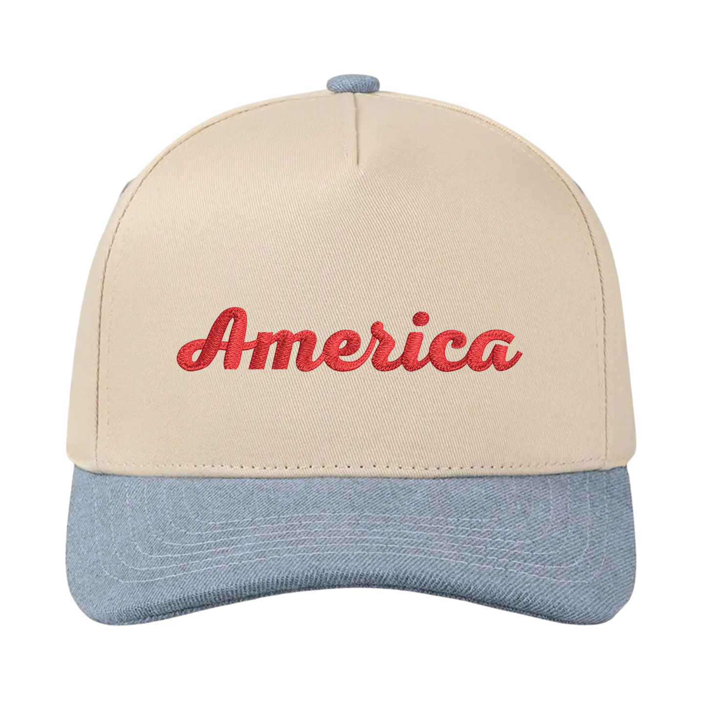 America Denim Hat - Natural/Denim