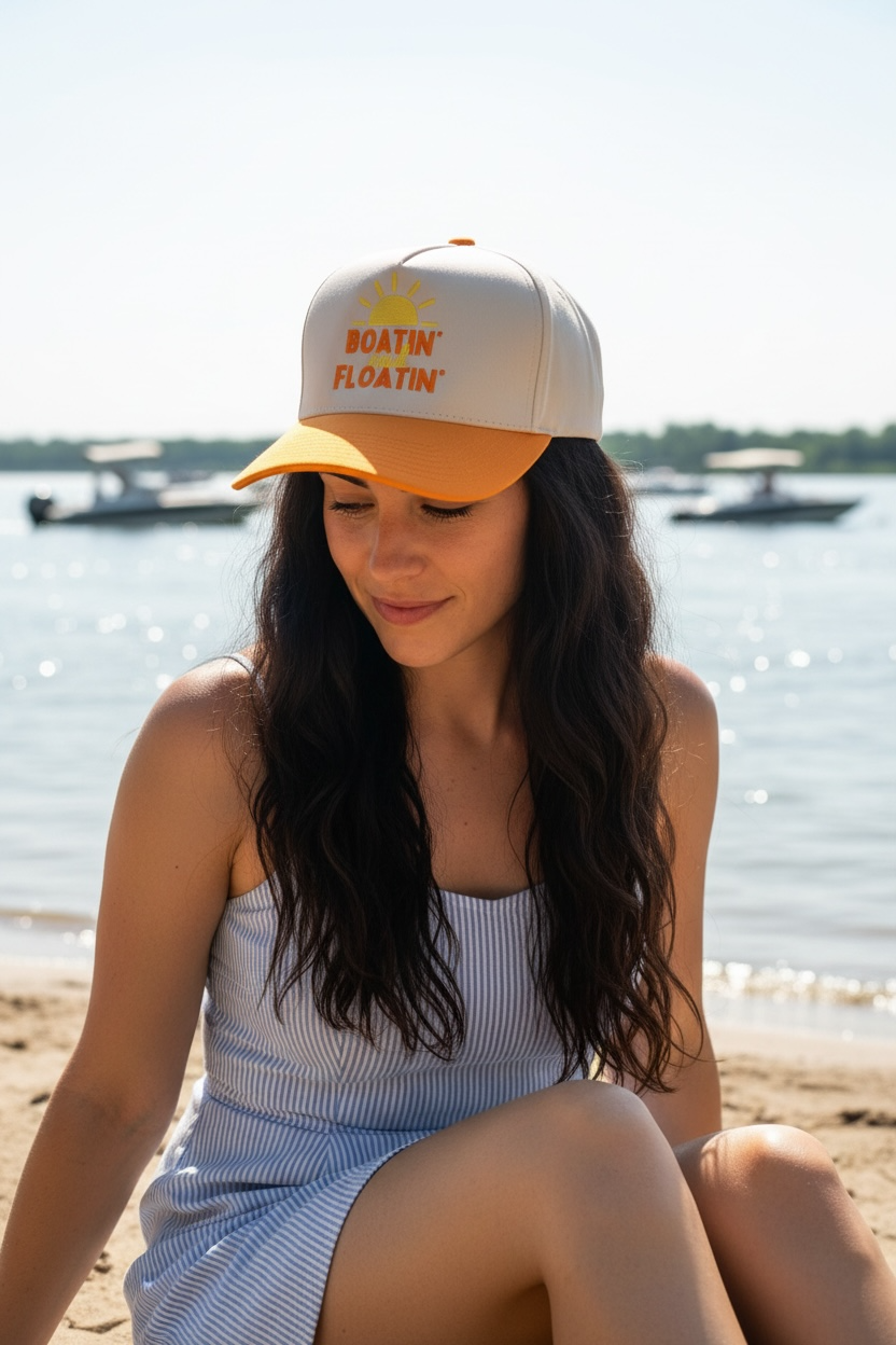 Boatin' & Floatin Hat - Natural/Orange