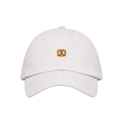 Pretzel Icon Stripe Dad Hat - Tan Stripe