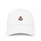 Stacked Books Icon Stripe Dad Hat - White Stripe