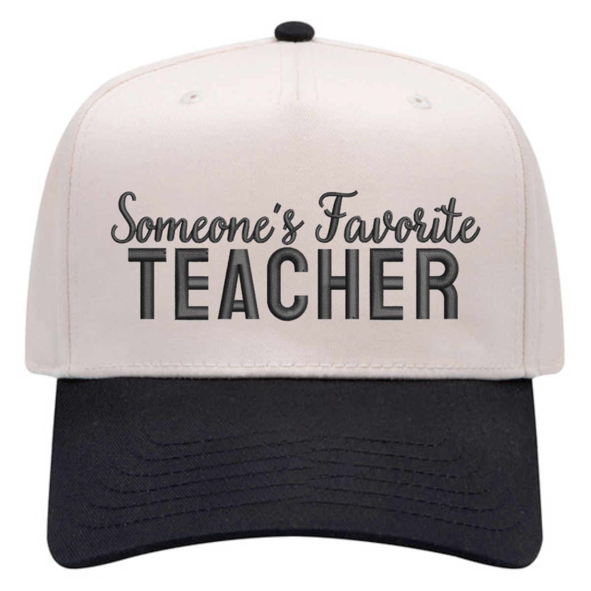 Someone’s Favorite Teacher Hat - Natural/Black