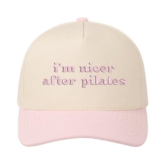 Im Nicer After Pilates Hat - Natural/Baby Pink