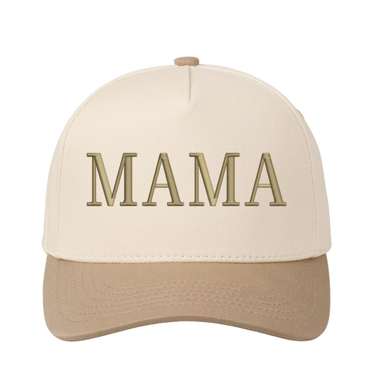 MAMA 3D Puff Hat - Natural/Tan