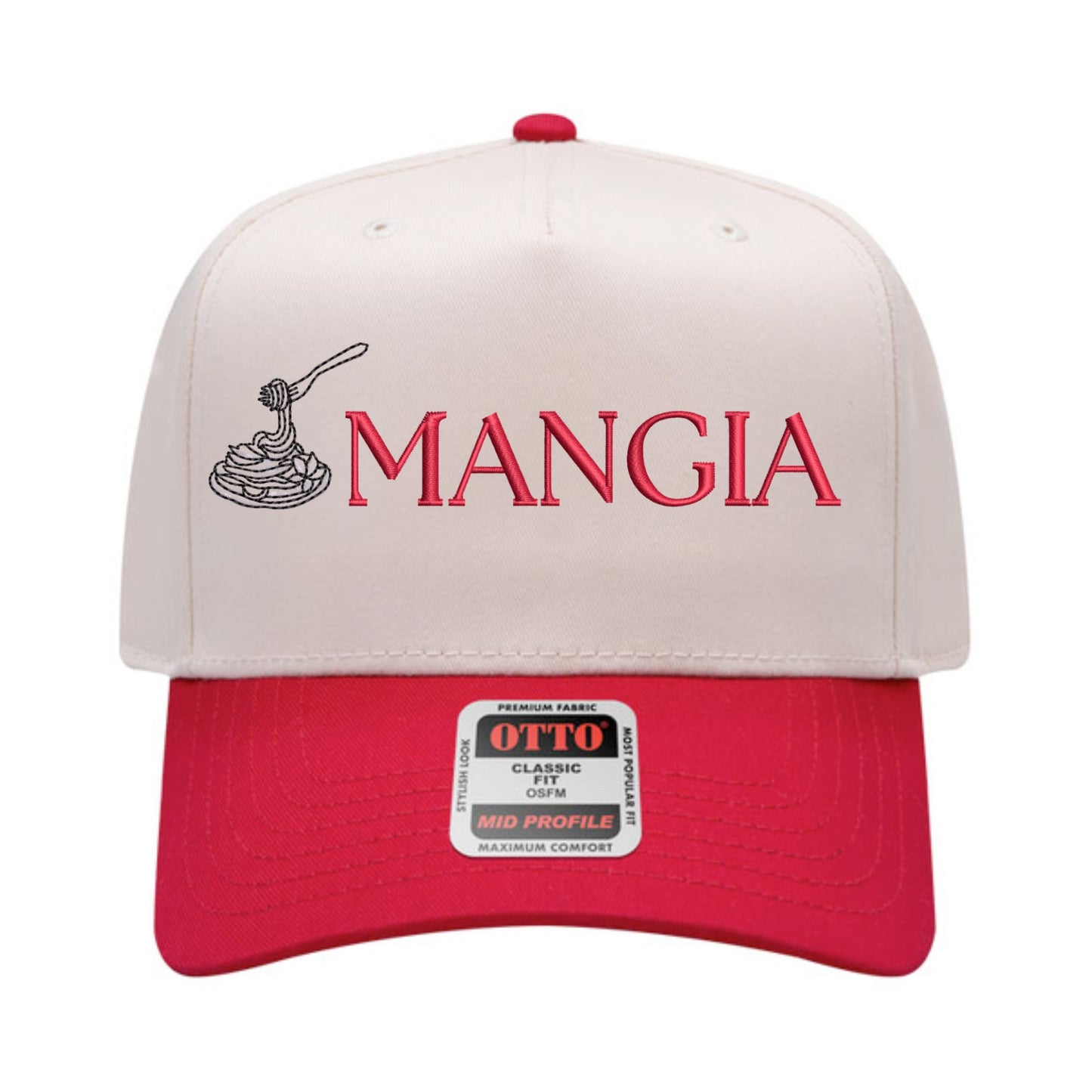 Mangia Hat - Natural/Red