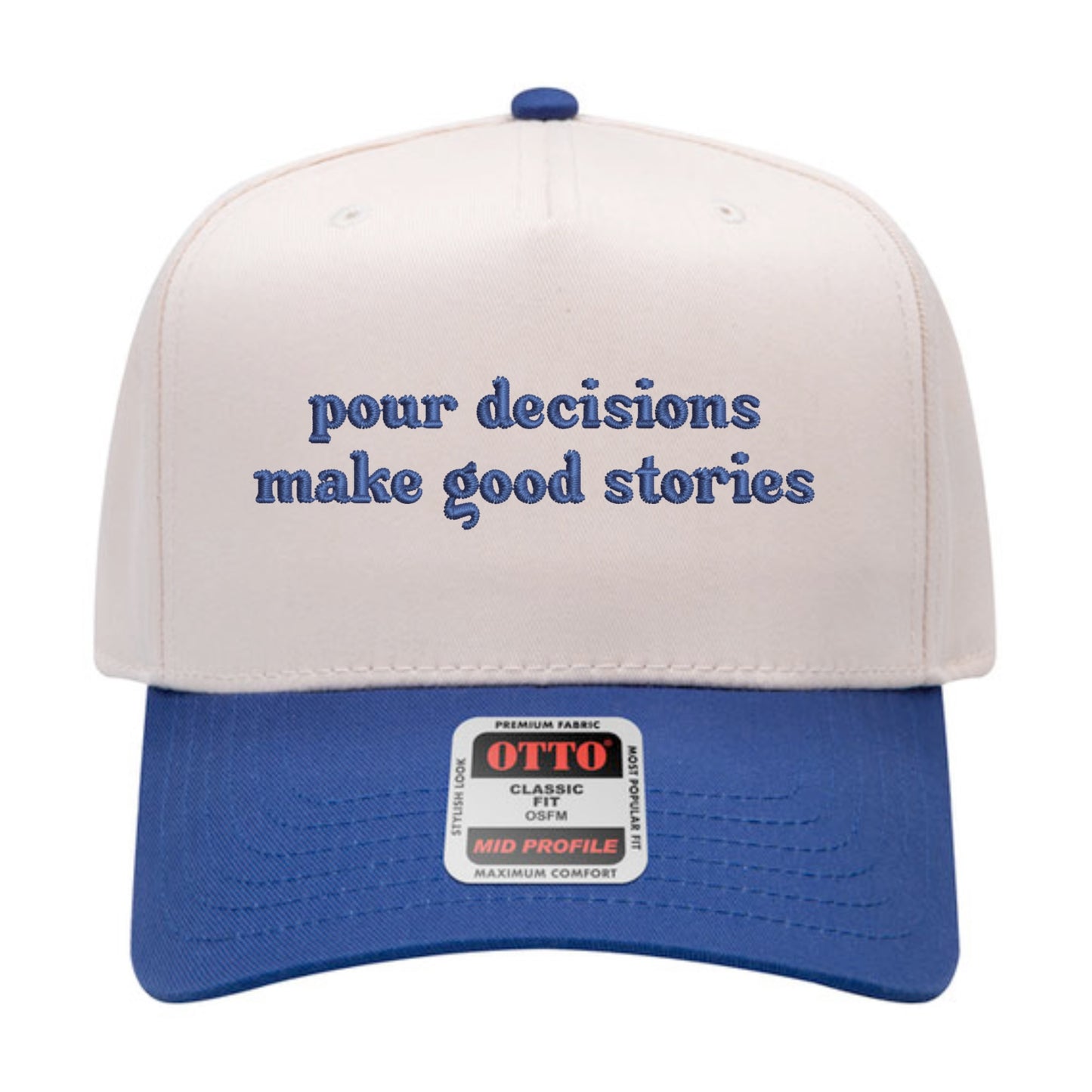 Pour Decisions Hat - Natural/Royal