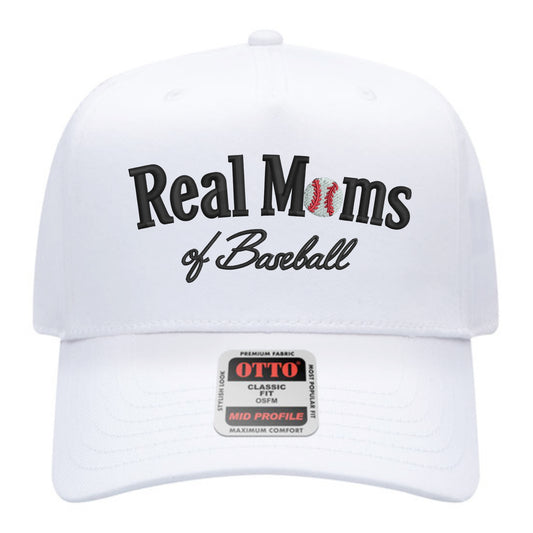 Real Moms of Baseball Hat - White