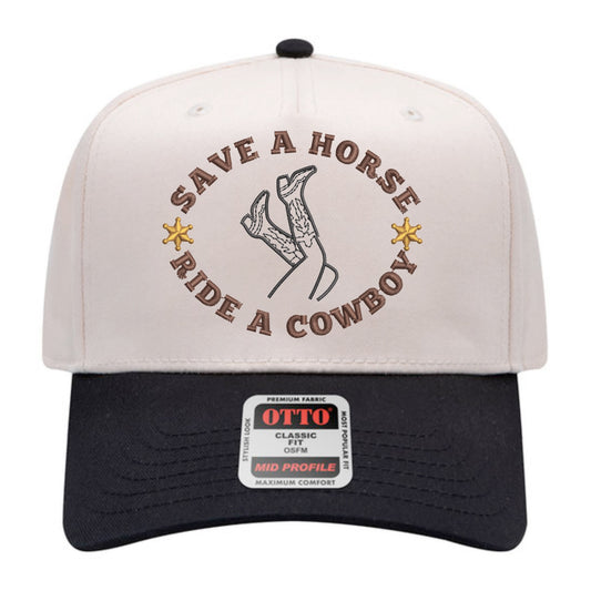 Save a Horse Ride a Cowboy Hat - Natural/Black