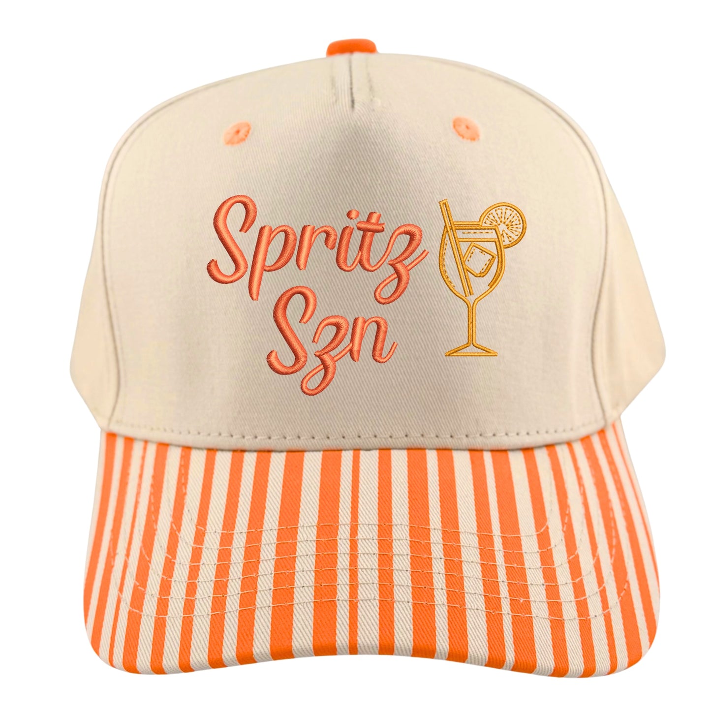 Spritz Szn Hat - Natural/Orange Stripe