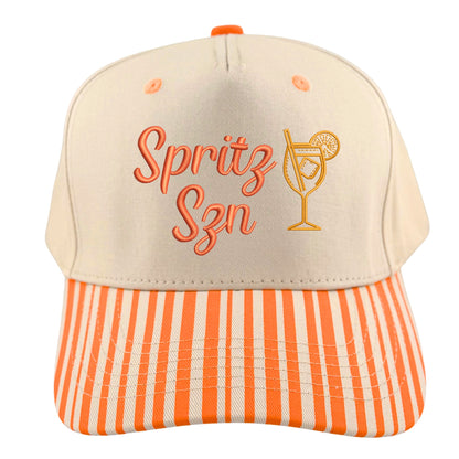 Spritz Szn Hat - Natural/Orange Stripe
