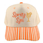 Spritz Szn Hat - Natural/Orange Stripe