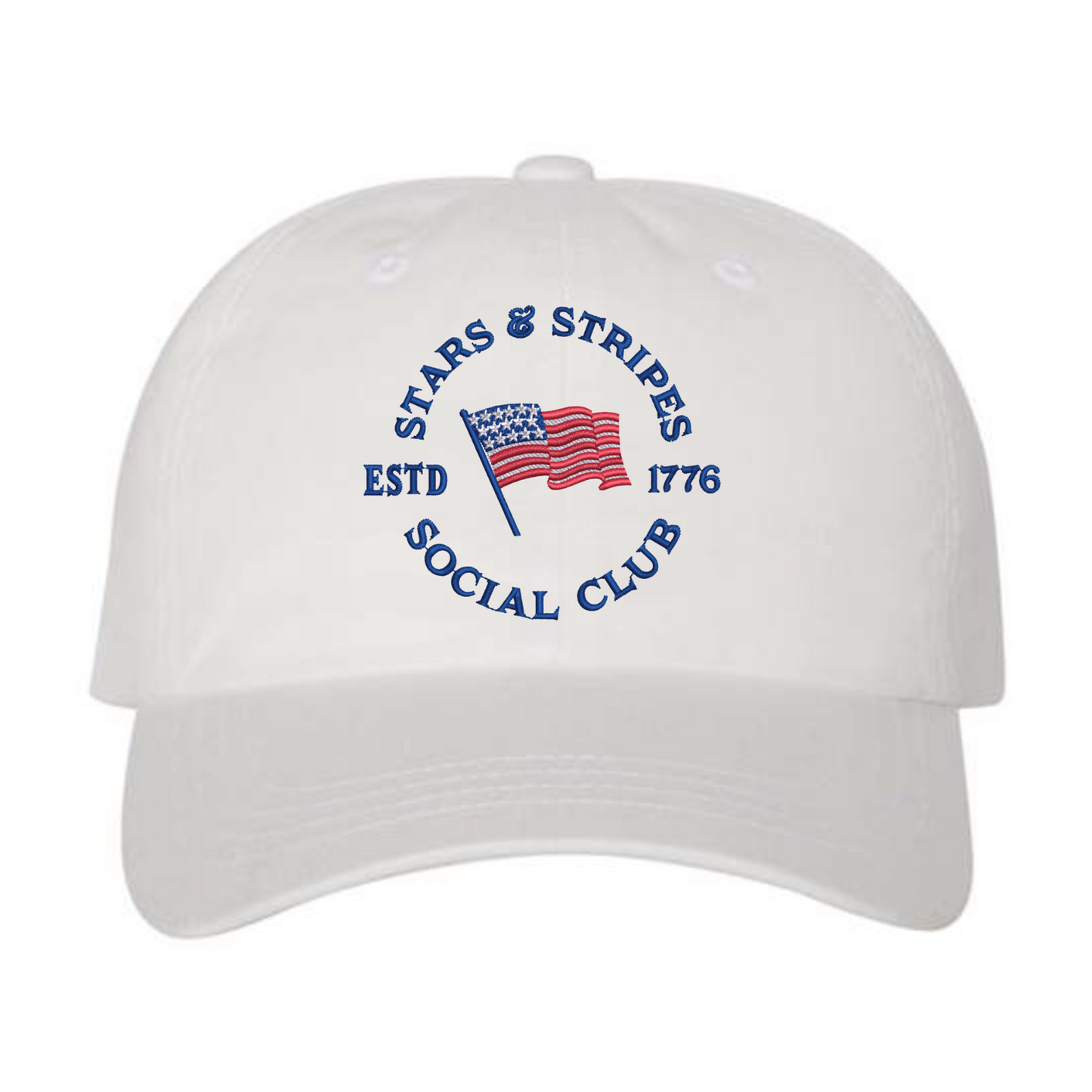 Stars & Stripes Social Club Dad Hat - White
