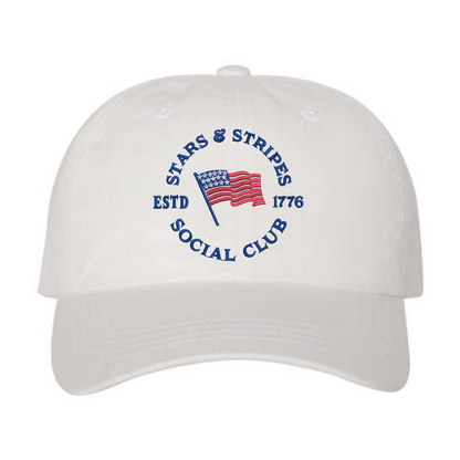 Stars & Stripes Social Club Dad Hat - White
