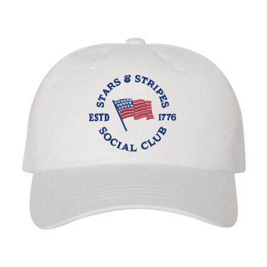 Stars & Stripes Social Club Dad Hat - White