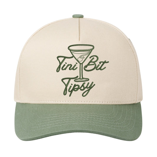 Tini Bit Tipsy Hat - Natural/Olive Green