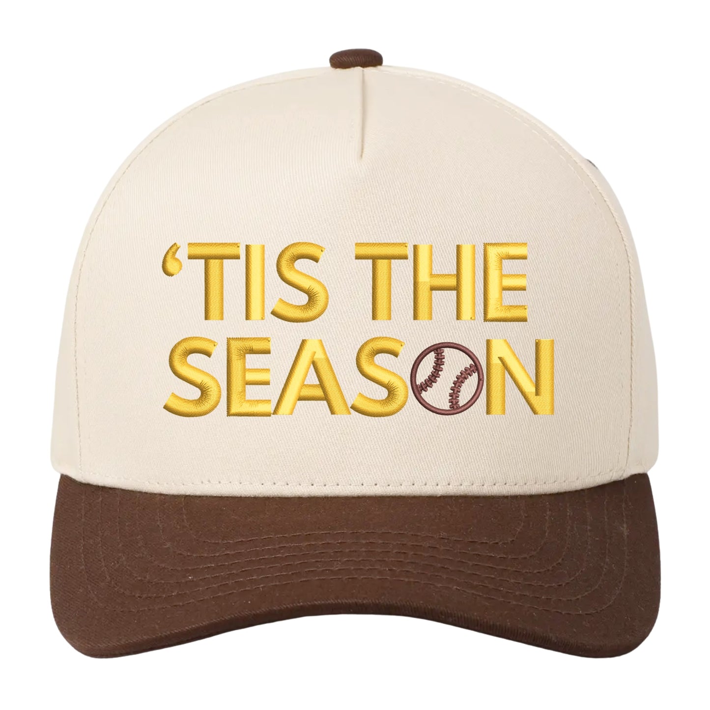 'Tis The Season Baseball - Natural/Brown